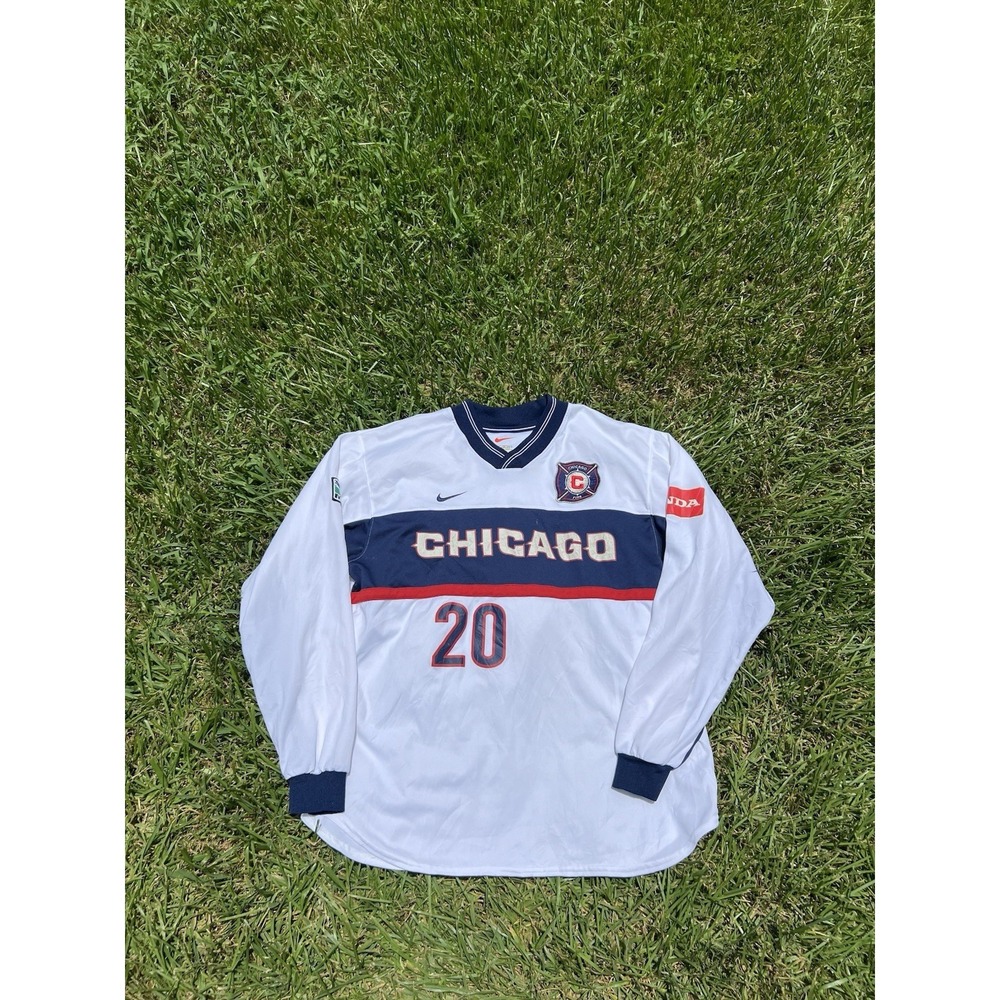 Chicago Fire FC Soccer Game Long Sleeve Jersey J. Beasley Nike Dri Fit XL